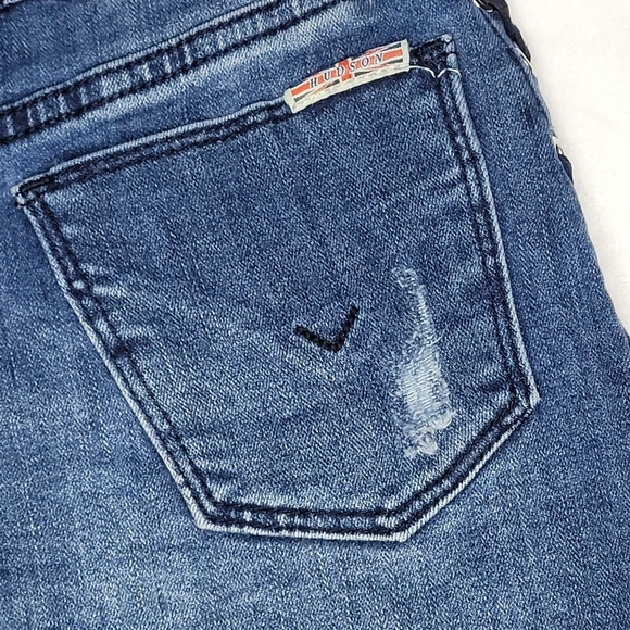 Hudson Girls Distressed Lace Up Denim Skirt Size 7 - Picture 15 of 16